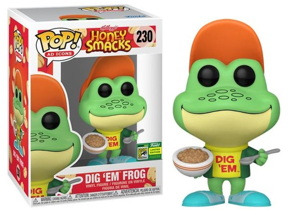 Dig 'Em Frog #230 2024 San Diego Comic Con Limited Edition Funko Pop! Ad Icons Kelloggs Honey Smacks