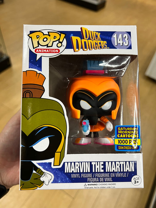 Marvin The Martian (Neon Orange) #143 Saturday Mornings Cartoons (1000 Pcs) 2017 San Diego Funko Pop! Animation Looney Tunes