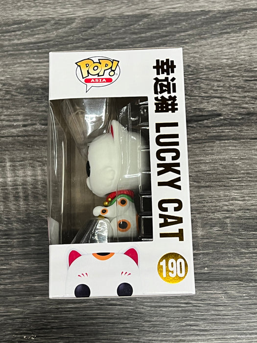 Lucky Cat #190 2023 San Diego Comic Con Limited Edition Flocked Funko Pop! Asia Lucky Cat