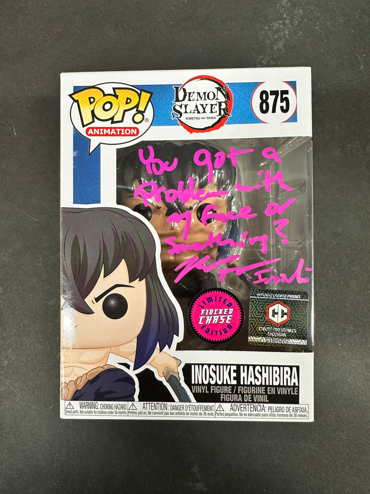 ***Signed*** Inosuke Hashibira #875 Flocked Chalice Limited Edition Ch ...