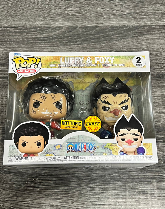 Luffy & Foxy (2-Pack) Chase Limited Edition Hot Topic Exclusive Funko Pop! Animation One Piece