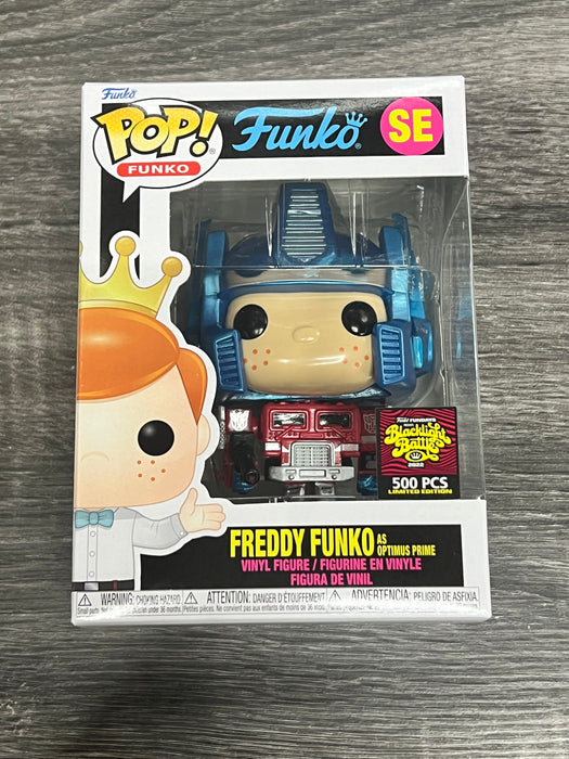 Freddy Funko as Optimus Prime #SE 2022 Funko Fundays Blacklight Battle (500 Pcs) Funko Pop! Funko Fundays