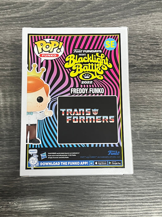 Freddy Funko as Optimus Prime #SE 2022 Funko Fundays Blacklight Battle (500 Pcs) Funko Pop! Funko Fundays