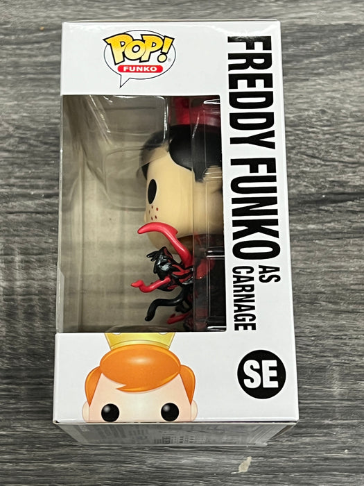 Freddy Funko as Carnage #SE 2022 Funko Fundays Blacklight Battle (2000 Pcs) Funko Pop! Funko Fundays Blacklight Battle