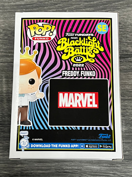 Freddy Funko as Carnage #SE 2022 Funko Fundays Blacklight Battle (2000 Pcs) Funko Pop! Funko Fundays Blacklight Battle