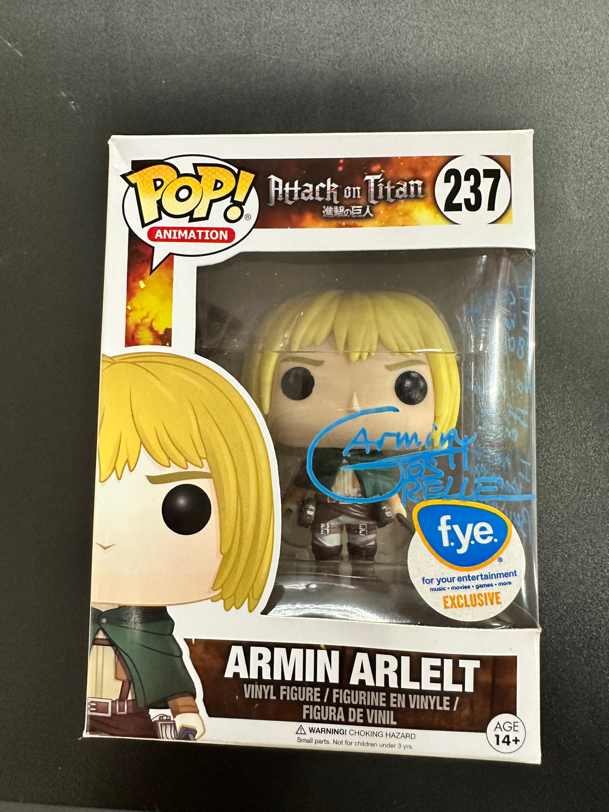 ***Signed***Armin Arlelt #237 FYE Exclusive Funko Pop! Animation Attac ...