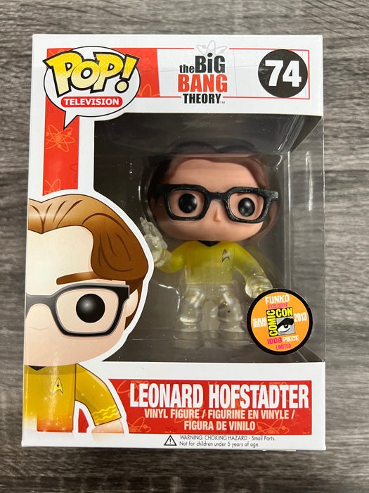 Leonard Hofstadter (Transporting) #74 2013 San Diego Comic Con Exclusive 1008pc Limited  Funko Pop! Television The Big Bang Theory