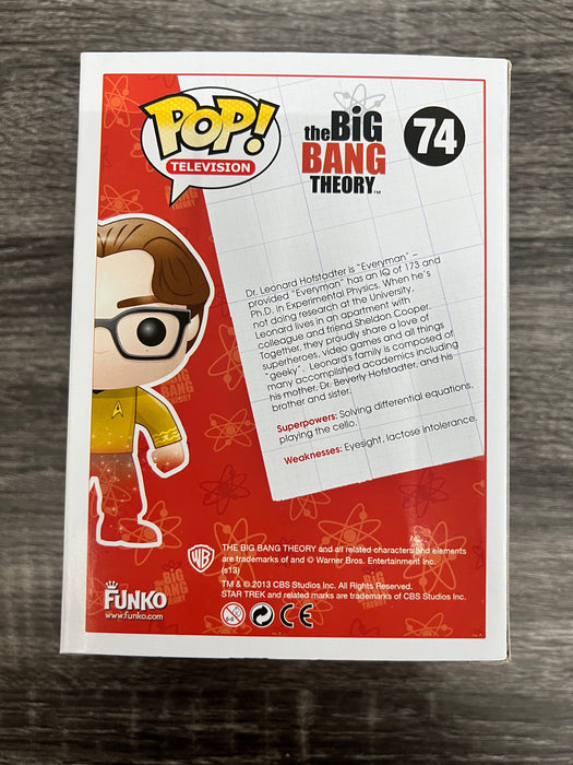 Leonard Hofstadter (Transporting) #74 2013 San Diego Comic Con Exclusive 1008pc Limited  Funko Pop! Television The Big Bang Theory