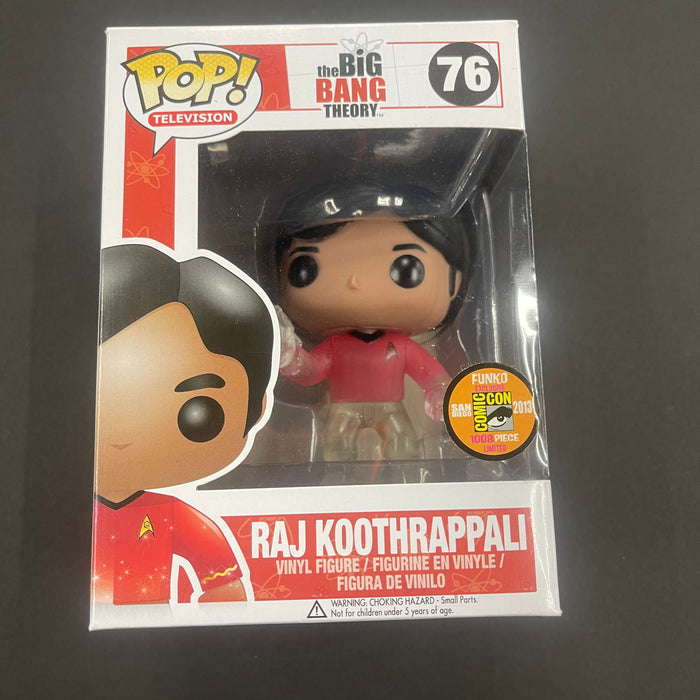 Raj Koothrappali (Transporting) #76 Funko  POP! 2013 Exclusive San Diego Comic Con  Funko Pop! Television The Big Bang Theory 1008pc Limited