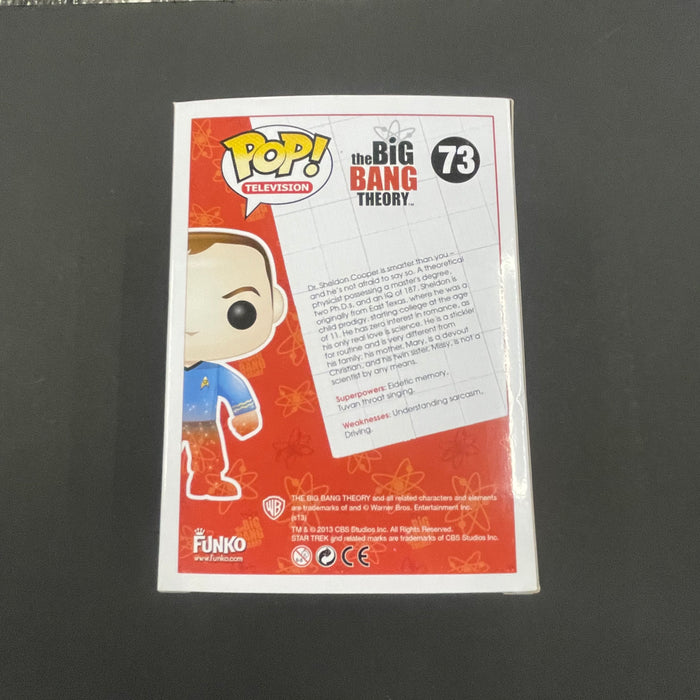 Sheldon Cooper (Transporting) #73 2013 San Diego Comic Con Exclusive 1008pc Limited Funko Pop! Television The Big Bang Theory