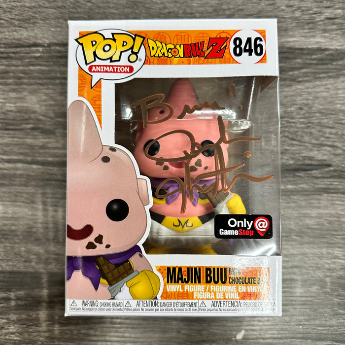 ***Signed*** Majin Buu With Chocolate Bar #1041 Gamestop Exclusive Funko Pop! Animation Dragon Ball Z