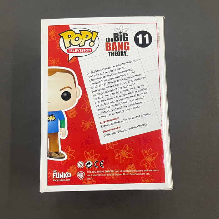 Sheldon Cooper (Batman Shirt) #11 2012 San Diego Comic Con Exclusive 1000pc Limited Funko Pop! Television The Big Bang Theory