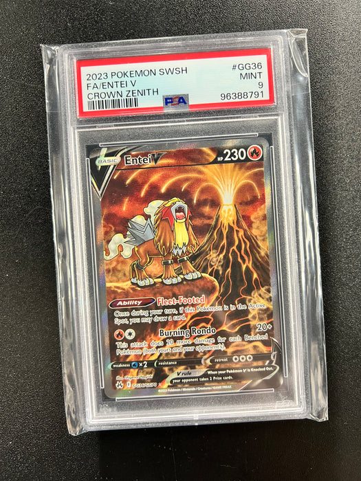 Entei V GG36/GG70 Pokemon Card PSA Mint 9