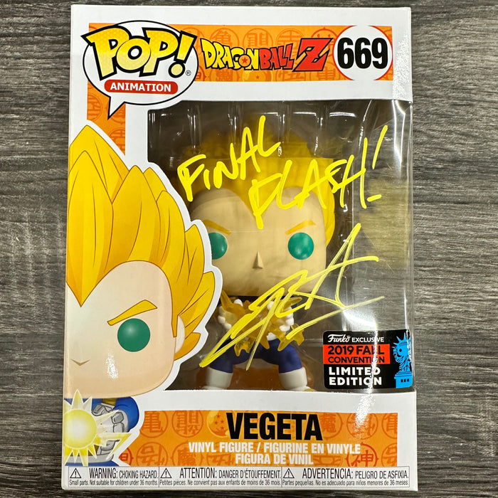 ***Signed*** Vegeta #669 2019 Fall Convention Limited Edition Funko Pop! Animation Dragon Ball Z