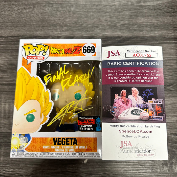 ***Signed*** Vegeta #669 2019 Fall Convention Limited Edition Funko Pop! Animation Dragon Ball Z