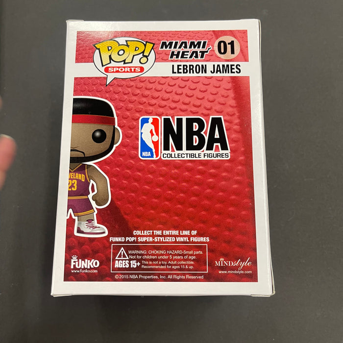 Lebron James #01 Funko Pop! (Error Print Miami Heat) Basketball NBA Cleveland Cavaliers Miami Heat