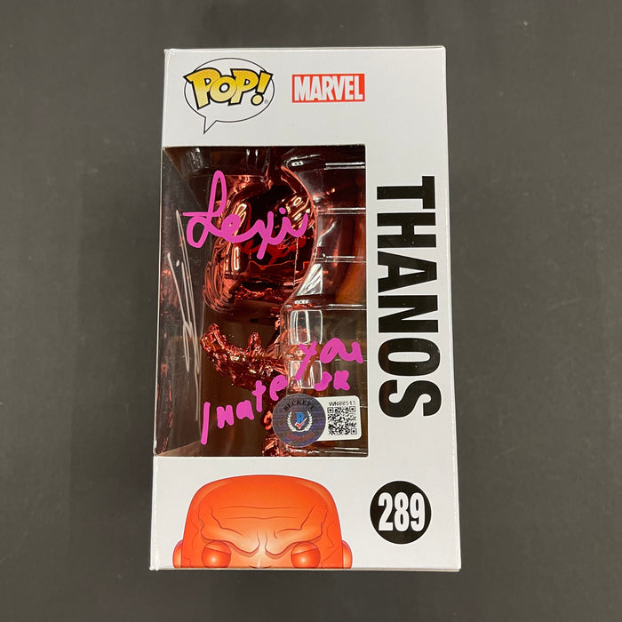 ***Signed*** Thanos #289 Red Chrome Funko Pop! Marvel Avengers Infinity War