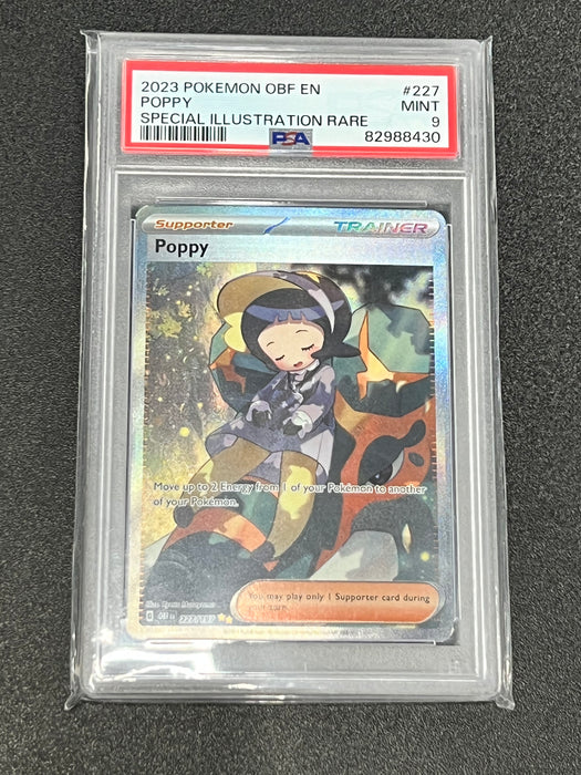 Poppy 227/197 Special Illustration Rare Pokemon Card PSA Mint 9