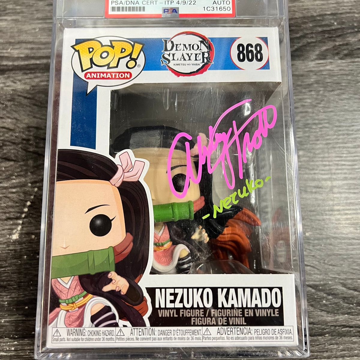 Signed*** Nezuko Kamado #868 Or #883 6-Inch Funko Pop! Animation De — Pop  Hunt Thrills