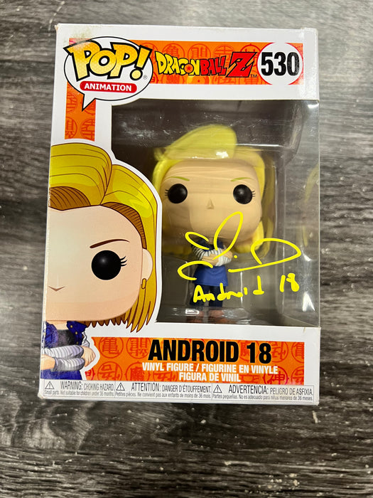 ***Signed***Android 18 #530 Funko Pop! Animation Dragon Ball Z