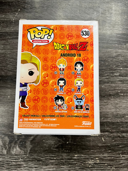 ***Signed***Android 18 #530 Funko Pop! Animation Dragon Ball Z