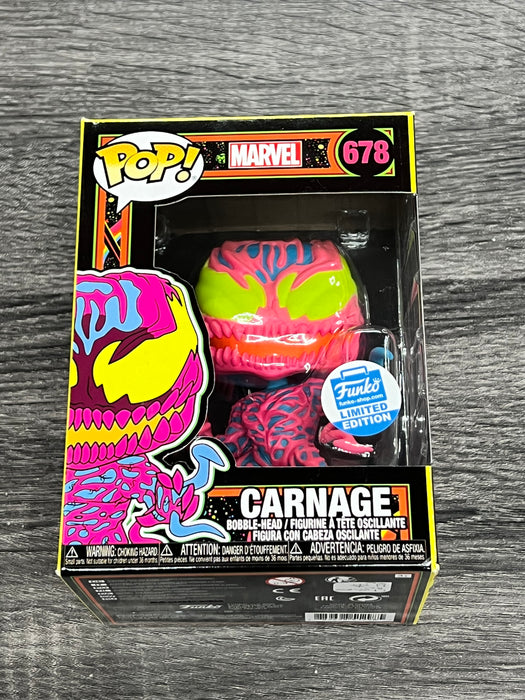 Carnage #678 Funko Limited Edition Funko Pop! Marvel Black Light