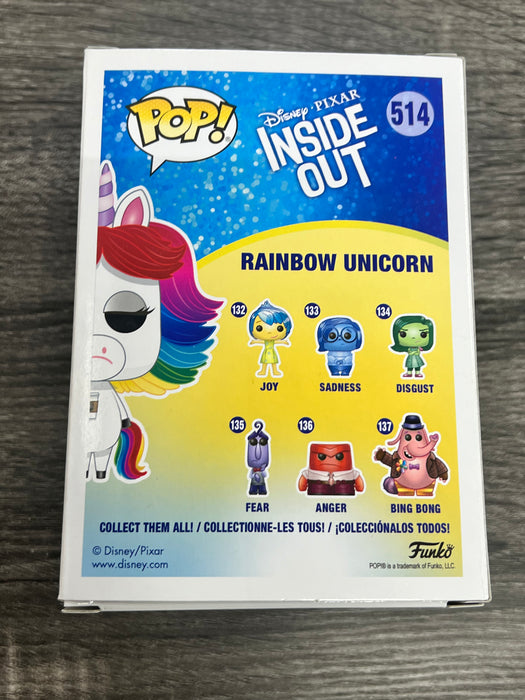 Rainbow Unicorn #514 Disney Parks Exclusive Funko Pop! Disney Pixar Inside Out