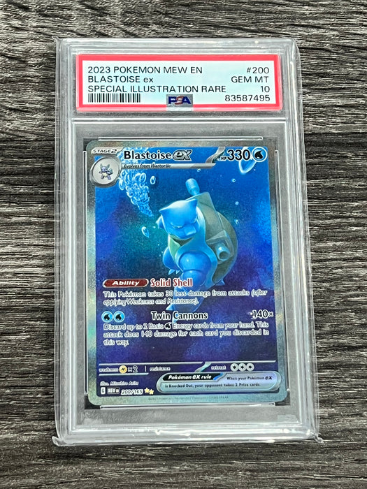 Blastoise EX Mew En #200/165 PSA 10