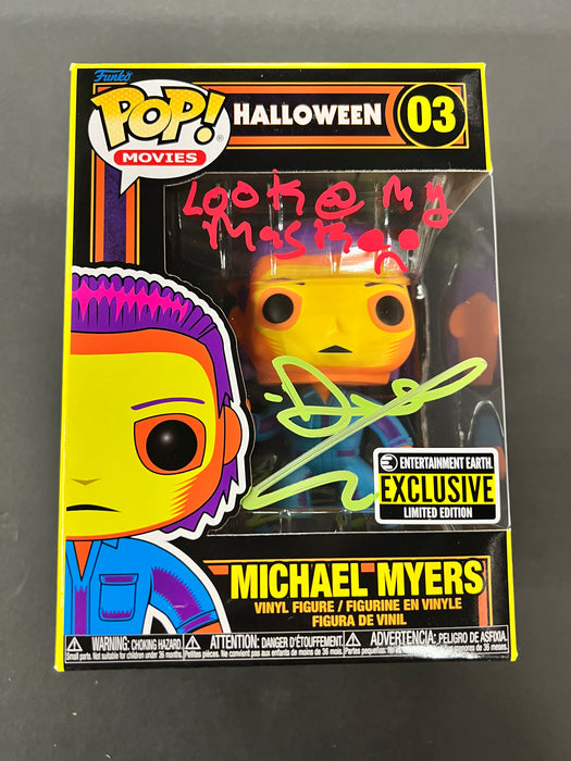 ***Signed*** Michael Myers #03 Entertainment Earth Exclusive Limited Edition Funko Pop! Movies Halloween Black Light