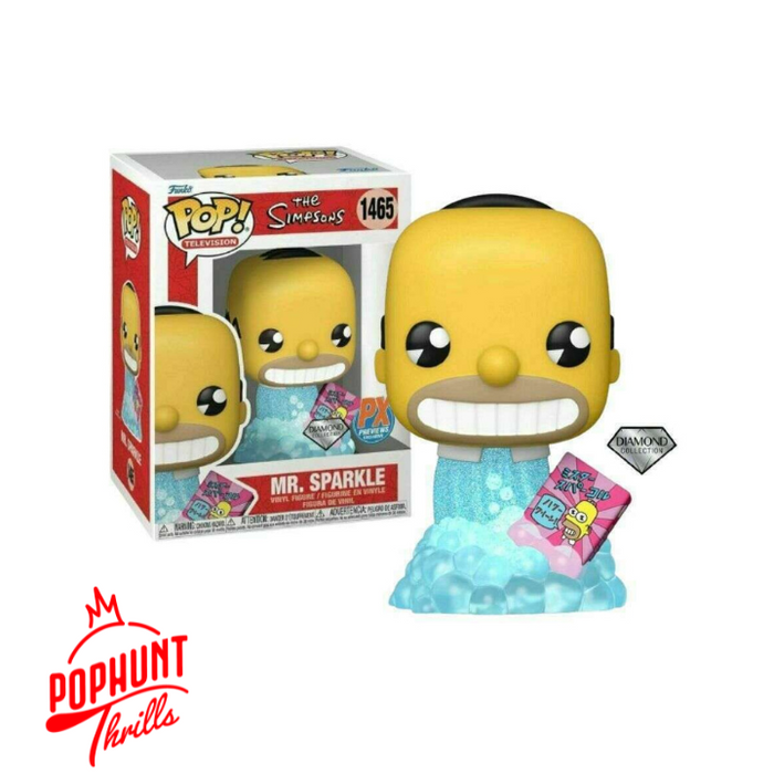 Mr. Sparkle #1465 Diamond Collection Preview Exclusive Funko Pop! Television The Simpsons