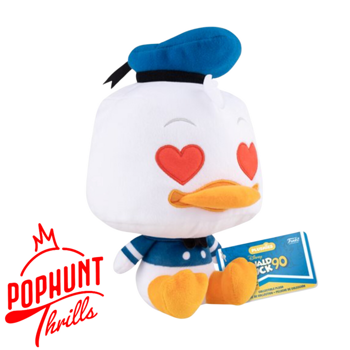 Donald Duck with Heart Eyes 7-Inch Funko Pop! Plush Donald Duck 90th Anniversary