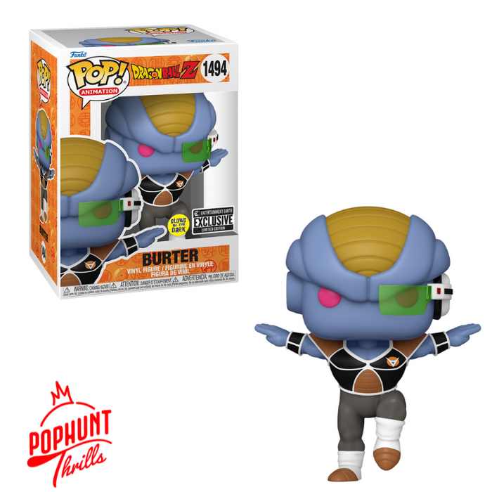 Burter #1494 Glow in the Dark Entertainment Earth Exclusive Funko Pop! Animation DragonBall Z