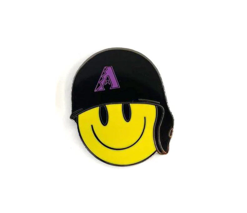 Baseball Smiley (AZ) pin