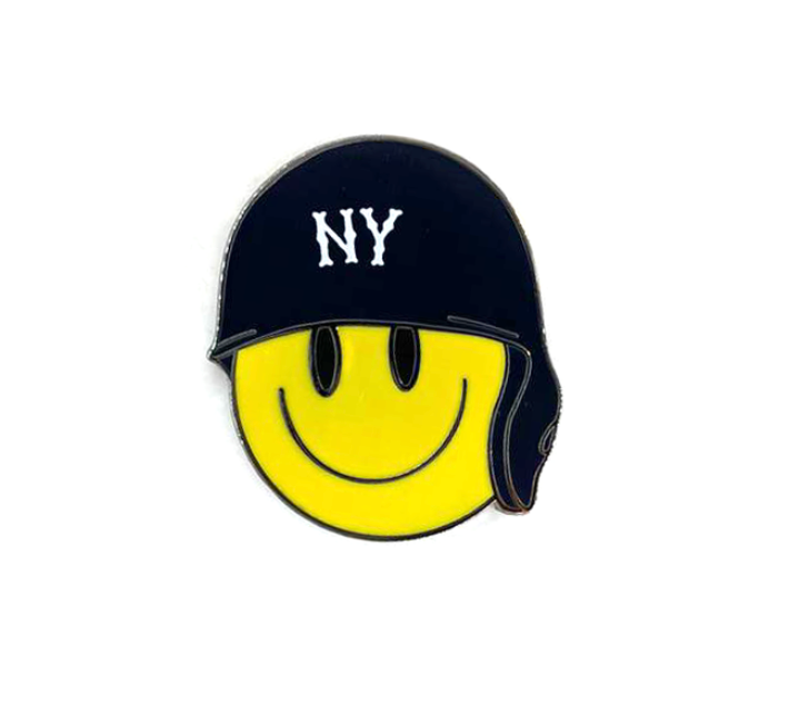 Baseball Smiley (NYC) pin