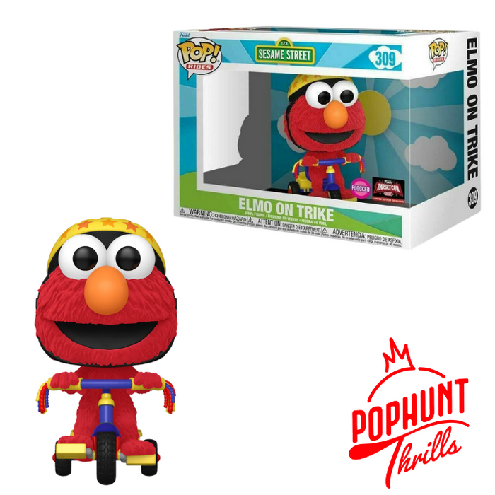 Elmo On Trike #309 Flocked 2024 Target Con Limited Edition Exclusive Funko Pop! Rides Sesame Street