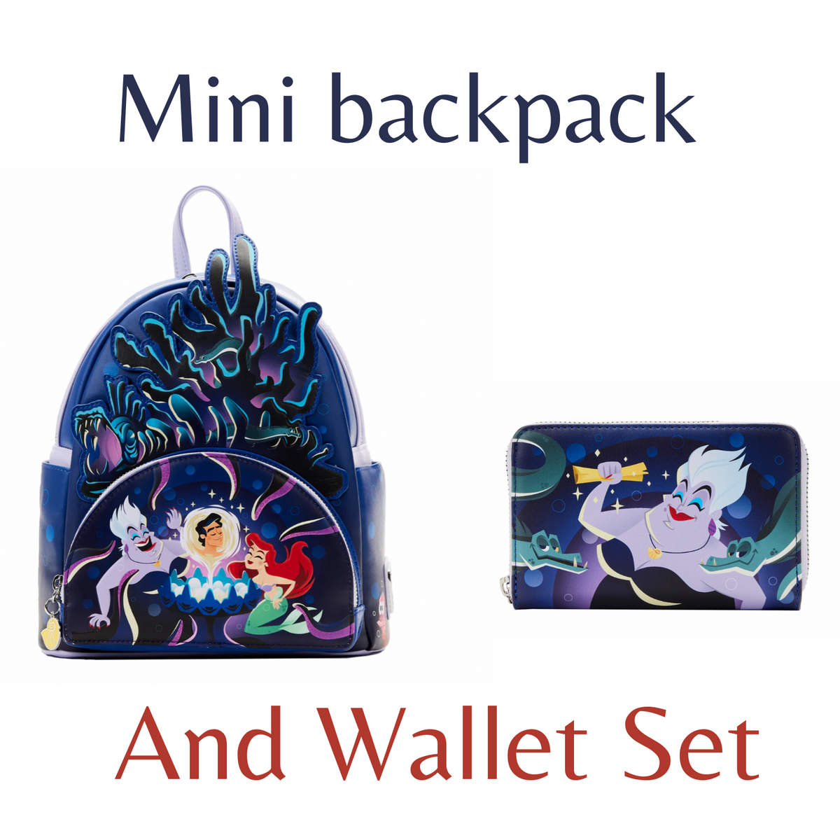 Loungefly The Little Mermaid Ursula Lair Glow Mini Backpack – Pops