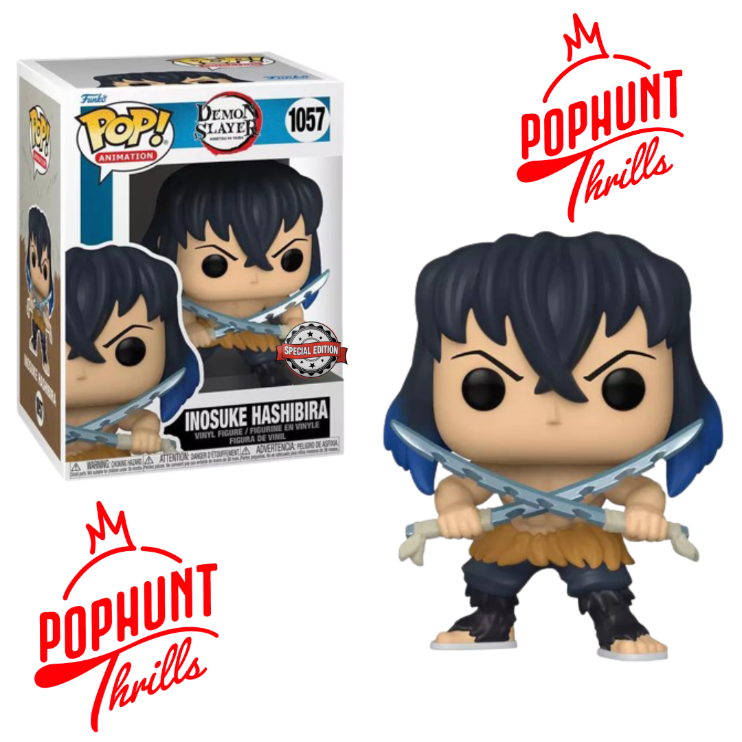 Demon Slayer Inosuke Chase flocked Funko With new protector shops