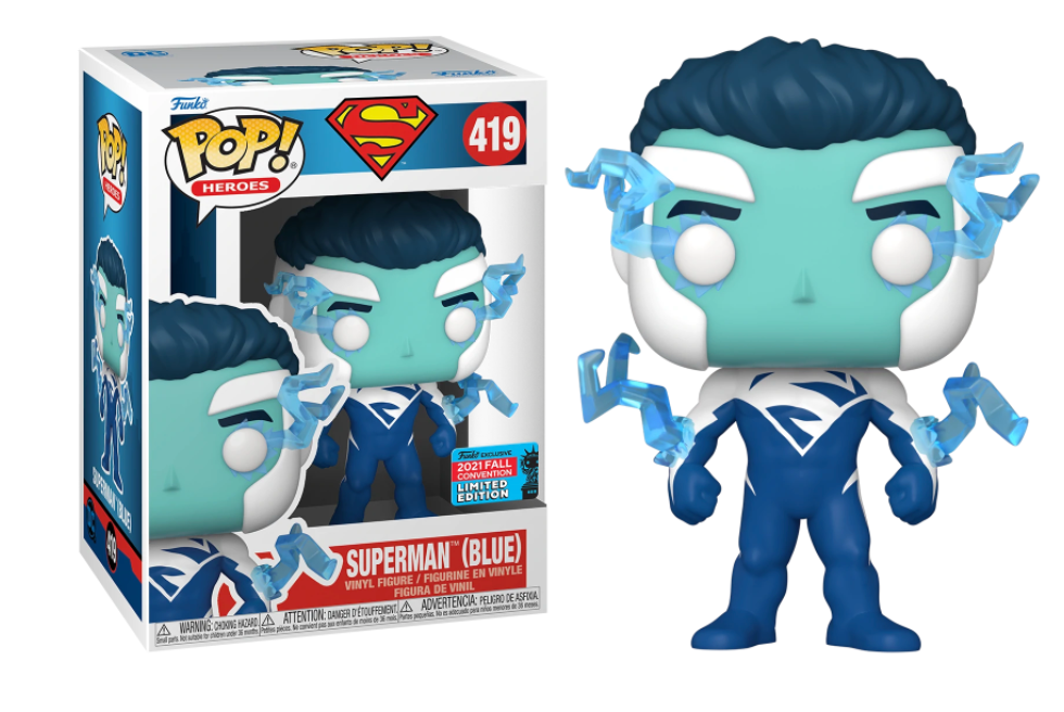 DC Comics - Figurine POP! Superman (Blue) (NYCC/Fall Con.) 9 cm