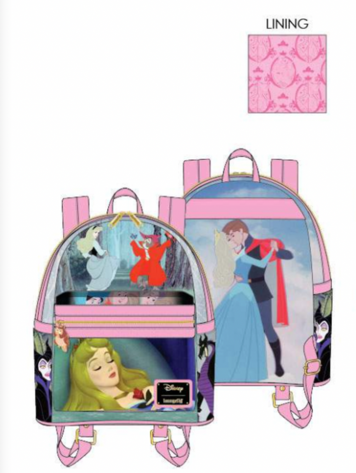 Loungefly on X: A #DisneyPrincess collection of our dreams! Shop the new # Loungefly Disney Princess Sleeping Beauty Scenes collection — including a  mini backpack, crossbody, and wallet ~ available on   💖💙