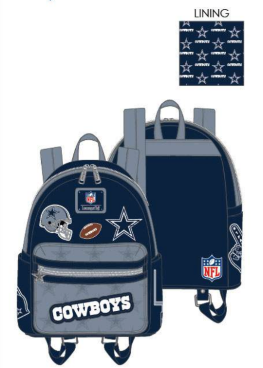 Loungefly NFL Dallas Cowboys Patches Zip Around Wallet — Pop Hunt Thrills