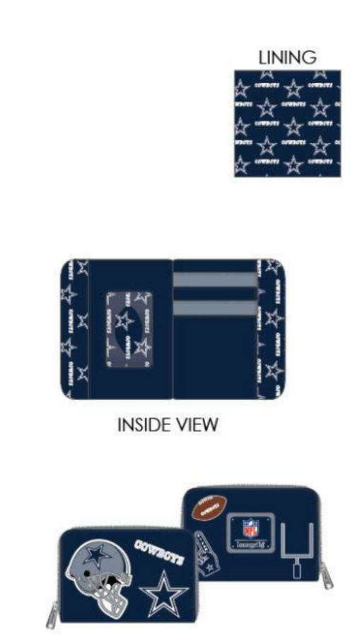 Loungefly NFL Dallas Cowboys Patches Zip Around Wallet — Pop Hunt Thrills