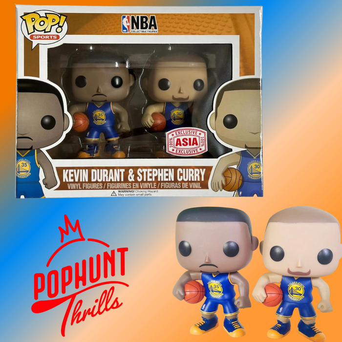 Kevin Durant & Stephen Curry 2-Pack (Un-Realise)  Asia Exclusive Sticker Pop! Sports NBA